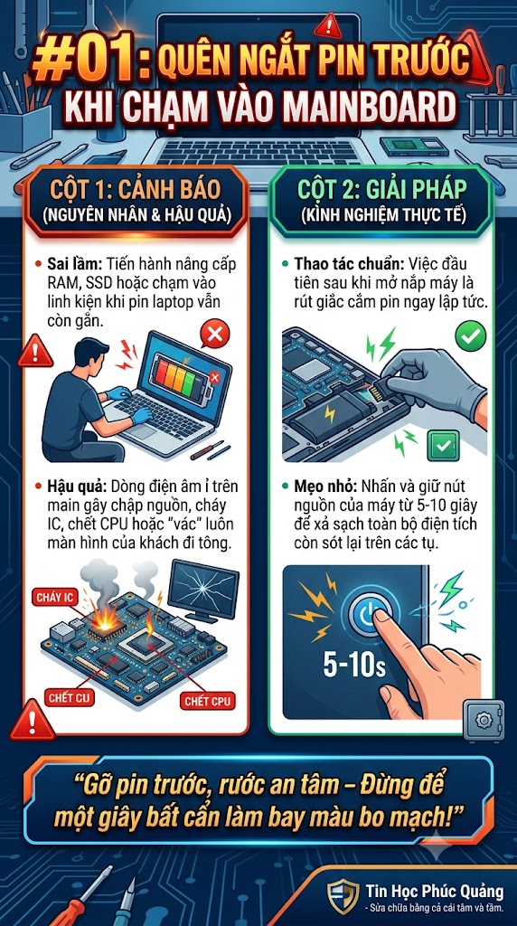LỖI THÁO TÁC PHẦN CỨNG & THÁO LẮP 