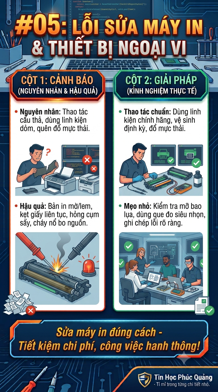 LỖI SỬA MÁY IN & THIẾT BỊ NGOẠI VI 